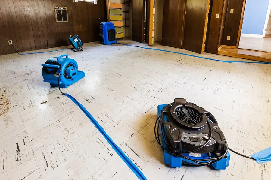 Water damage restoration work in Tustin, CA